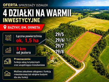 Działka Sprzedaż Bażyny
